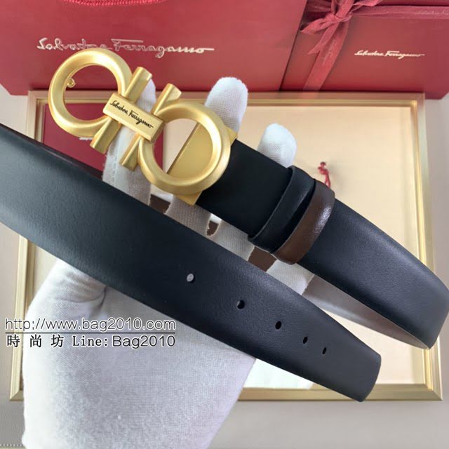 菲拉格慕男士皮帶 Ferragamo精品銅扣腰帶  jjp1955